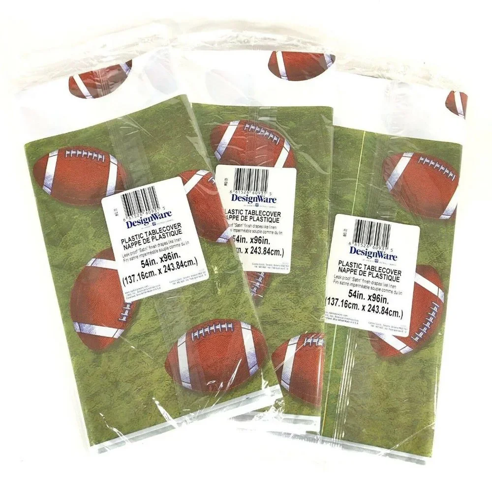3 Football Tablecloths Table Cover Plastic 54